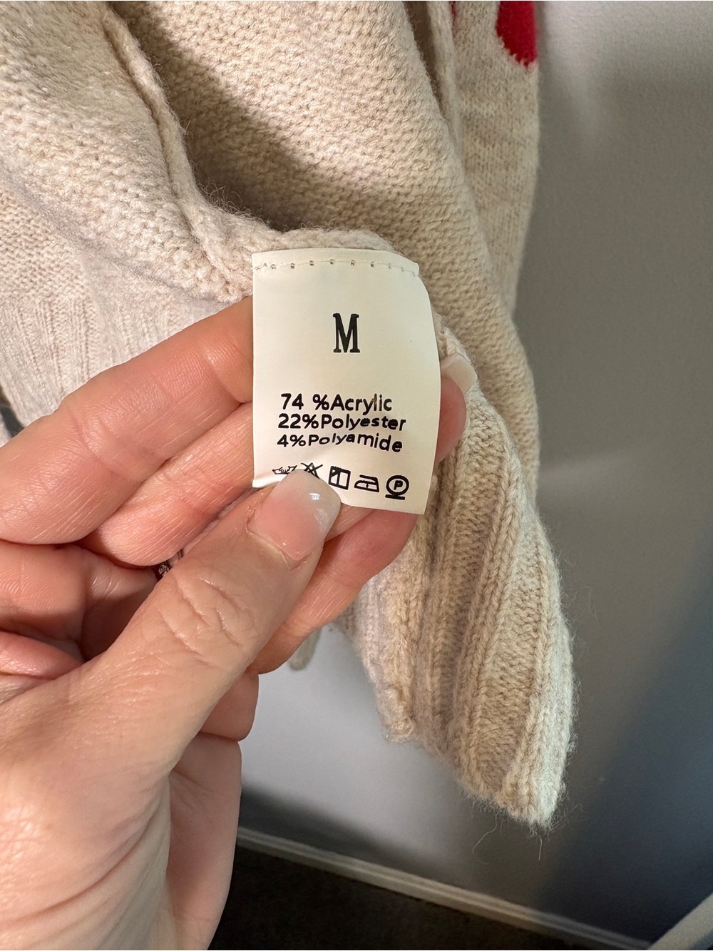 Cream Cherry Button-Up Cardigan Sweater - Picture 2 of 3